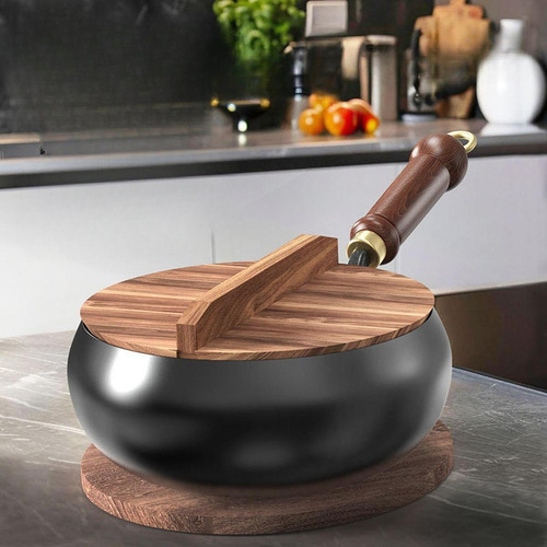 Sartén Wok Wok Chino Fondo Plano Fácil De Limpiar