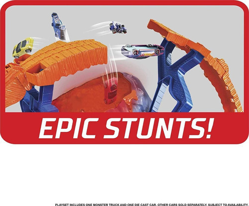 Imagen 2 de 7 de Hot Wheels® Monster Trucks T-rex Volcano Arena Pista