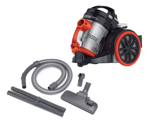 Aspiradora Trineo Ultracomb AS-4224 2.5L negra y naranja 220V
