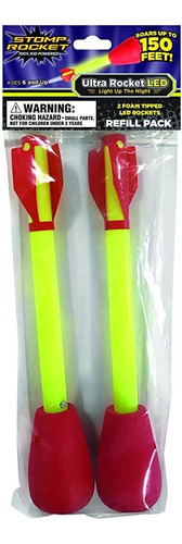 The Original Stomp Rocket Ultra Rocket Led Refill Pack, 2 Co