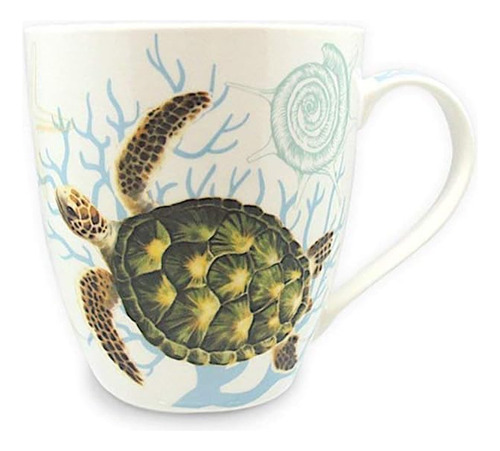 Taza Hawaiana En Forma De U De 18 Oz Honu Turtle Voyage