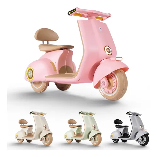 Moto Scooter a Bateria Juguete de Bebe Rosa