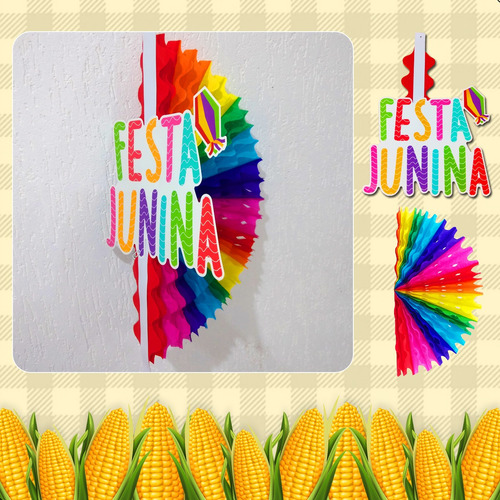 Decoração Placa Festa Junina São João Balão Enfeite Arraia