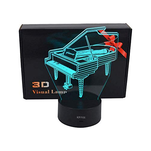 Lámpara Visual 3d De Piano Instrumentos Musicales Mejo...