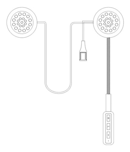 Imagen 7 de 9 de Auricular Casco Manos Libres Moto Bluetooth Mh01