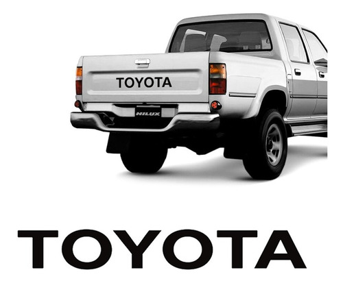 Faixa Toyota Hilux 1999/2005 Adesivo Preto Tampa Traseira