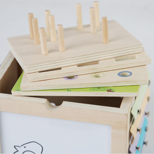 Juego De Juguetes Montessori Para Atar Cuentas, Formas Y