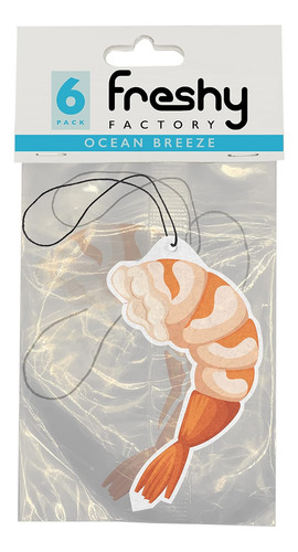 Ambientador De Coche De Camarones Ocean Breeze Scent  (paque
