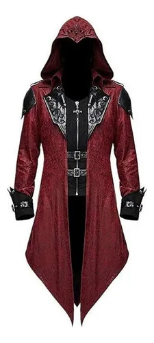 Chamarra Con Capucha Estilo Gótico Assassin Creed Cosplay