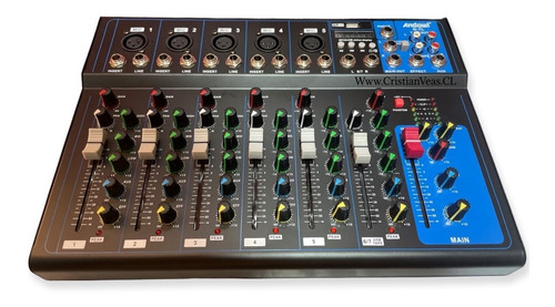 Consola Mezclador Mixer De 7 Canales