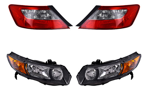 Faros + Calaveras Depo Honda Civic Del 2006 Al 2009