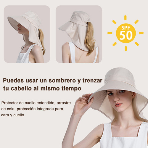 Sombrero Para Sol Gorras Mujer Playa Visera Protección Uv