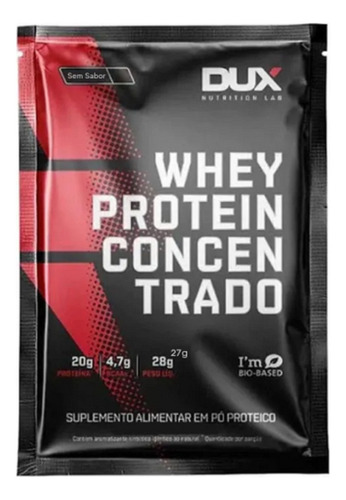 Whey Protein Concentrado Dose Única (28g) - Dux Nutrition Sabor Sem Sabor
