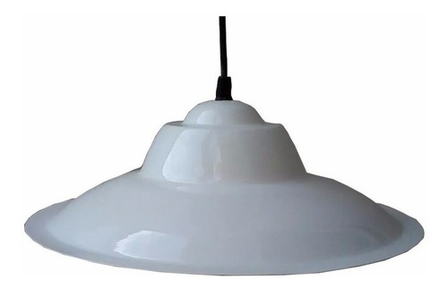Lampara Colgante China Chapa 32cm Blanca Apto Led E27