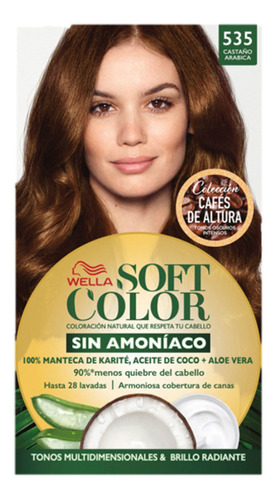 Kit Tintura Wella Professionals  Soft color Tinte de cabello tono 535 castaño arábica para cabello