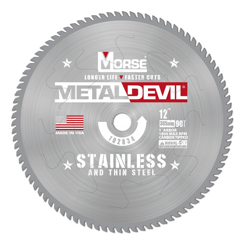 Morse Metal Devil Csm1290fssc, Hoja De Sierra Circular, Punt