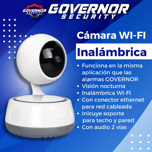 Camara Domo Interior Movimiento Pan Tilt Governor Gv-eyeplus Color Blanco