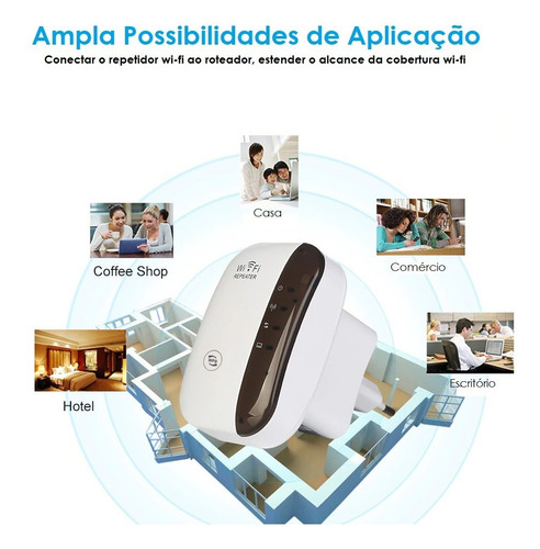 Imagem 2 de 8 de Adaptador Rede Wifi Repetidor Wireless-super Booster