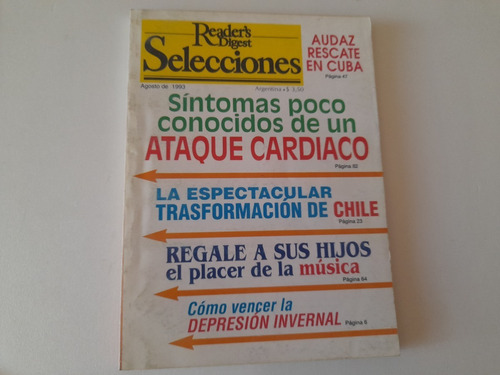 Revista Selecciones Del Readers Digest Agosto 1993 Español