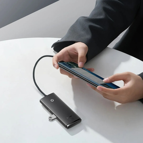 Imagen 5 de 8 de Hub Adaptador Con Conector Usb-c 4 Usb 3.0 Baseus Cable 1m