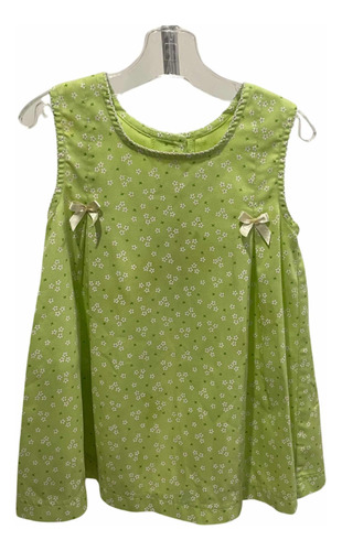 Vestido Verde Flores 4 Años