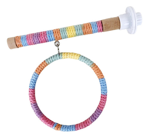 Columpio De Loro Con Soporte De Madera, Hamaca Rosa Azul