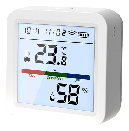 Sensor De Temperatura Y Humedad Tuya Wifi Smart Life Backlig