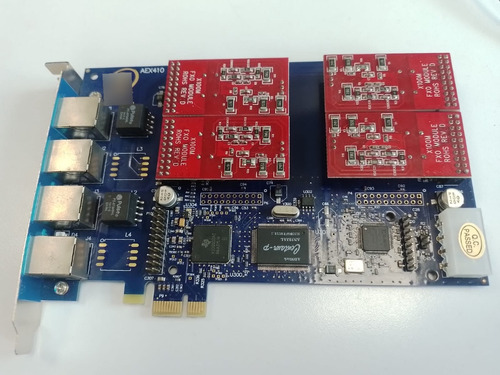 Tarjeta Asterisk Pci Express Con 4 Modulos Fxo