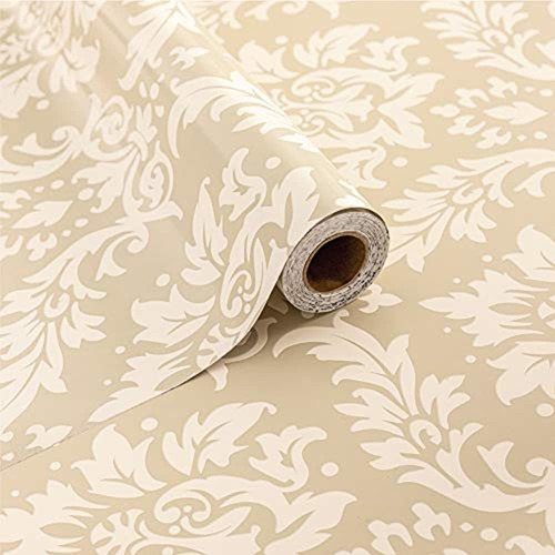 Papel Tapiz Diseño Clasico Dorado De Tamaño 17.7pLG X 10 Ft