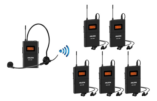 Anleon Mtg-100 Sistema De Guía Turístico Inalámbrico Micrófo