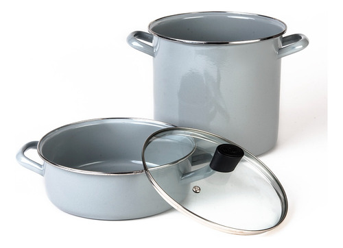 Bateria De Cocina Cinsa Europea 11 Piezas Color Gris