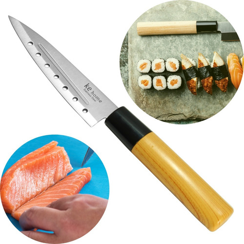 Faca Cozinha Sushi Sashimi Japonesa Aveolar Sulcos Japan 5