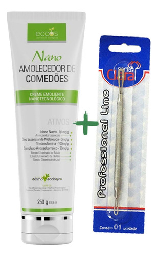 Kit Creme Emoliente 250g Eccos Trieta 10% Com Extrator Inox