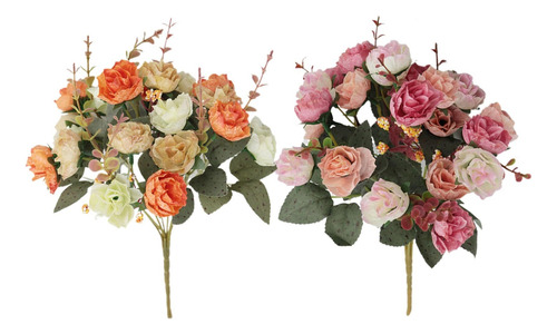 Rosas Artificiales Con Rosas Falsas De Tallo Rosas Rojas
