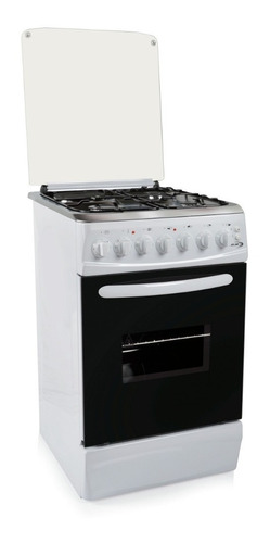 Cocina Delne Te-5631 W Top Inox Blanca Combinada 3+1