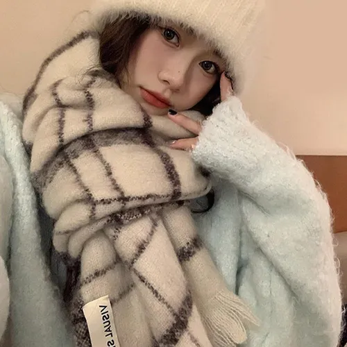 Scarf Plaid Warm And Cold Resistant Scarf Couple Shawl New