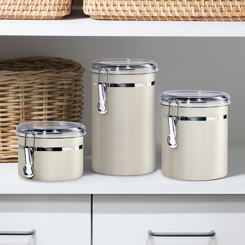 Recipiente De Acero Inoxidable Con Tapa Acrílica 770 Ml Gris
