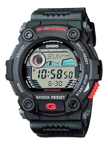 Reloj G-shock G-7900-1d Digital Con Gráfico Hombre Original Color de la correa Negro Color del fondo Gris