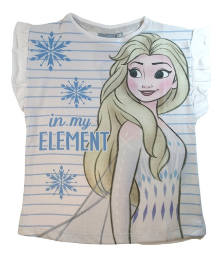 Remera Frozen Elemento ©disney Original Elsa  Princesas Niña