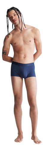 Boxer Calvin Klein Black Trunk Microfibra Azul Original