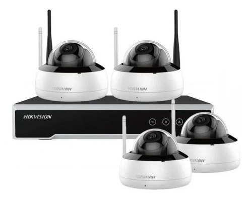 Kit Cctv Inalambrico 4 Canales 4 Camaras Domos Ip 2mp Wi-fi