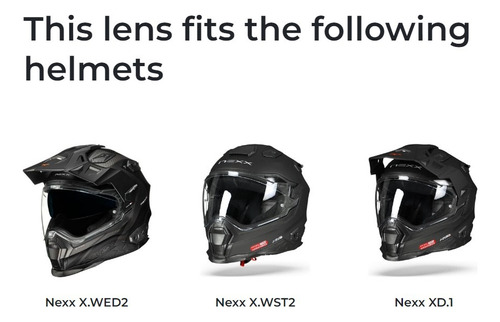 Mica Pinlock Antiempañante 70 P/casco Nexx Xd1 Xwed Original