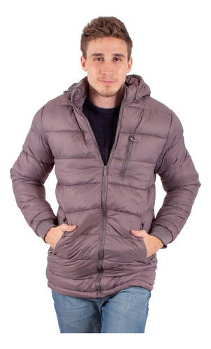 Campera Hombre Inflada Abrigada Inflable Capucha