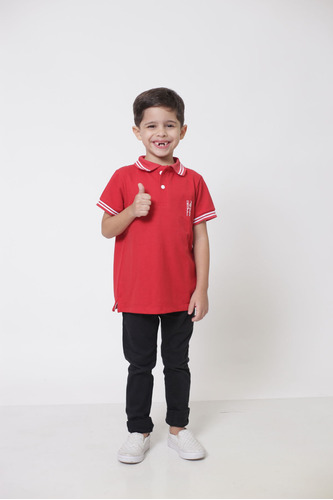 Camisa Polo Ou Body Polo Infantil Vermelho