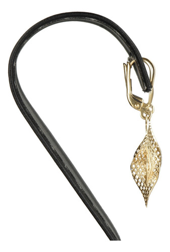 Aretes Largos Red Ondulada, Oro 14k, 2.5 Gramos