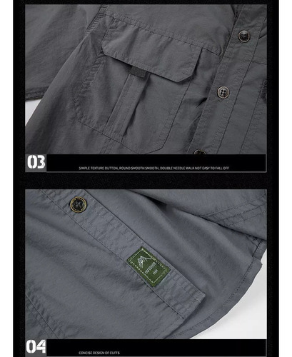 Camisas Masculinas Leve De Secagem Rápida Camisa Tática