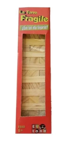 Jenga Chico Madera Caja Roja La Torre Fragile 