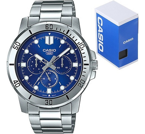 Reloj Casio Mtp-vd300d Hombre Tres Indicadores Acero Inoxi.