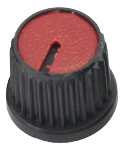 10x Botão Knob Redondo Estriado Com Parafuso Ad209 Vermelho
