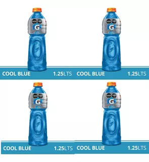 Bebida Isotónica Gatorade Cool Blue 1,25l Pack X 6 Gatorade